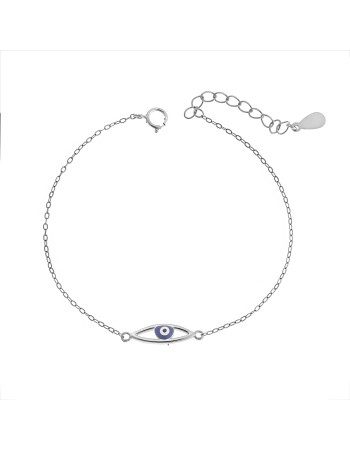 Βραχιόλι Senza Silver 925, μάτι μπλε - SSR3282SBL