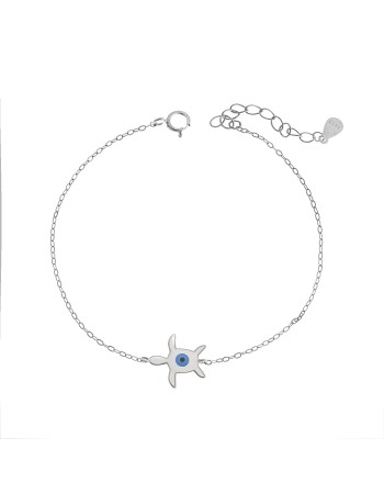 Βραχιόλι Senza Silver 925, Χελώνα με μάτι - SSR3287SR