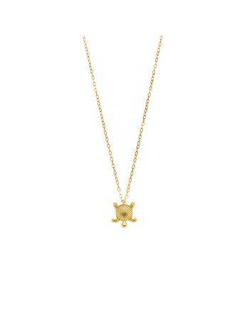 Κολιέ Senza επιχρυσωμένο ασήμι 925, χελωνάκι - SSR3289GD