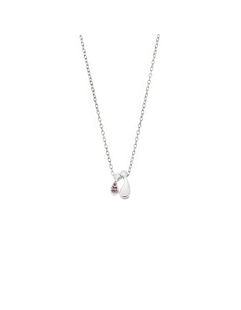 Κολιέ Senza ασήμι 925 με οικογένεια, μαμά με 1 κορίτσι - SSR3298SPK