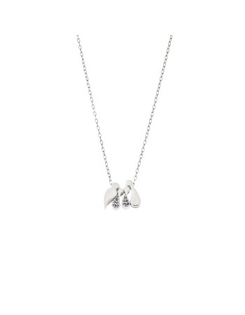 Κολιέ Senza ασήμι 925 με οικογένεια, μαμά-μπαμπάς με 2 αγόρια - SSR3299-2SBL