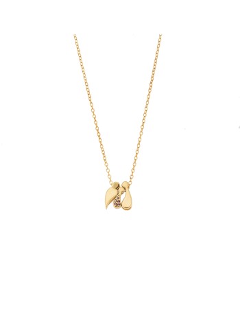 Κολιέ Senza επιχρυσωμένο ασήμι 925 με οικογένεια, μαμά-μπαμπάς με 1 κορίτσι - SSR3299GPK