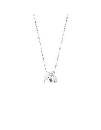 Κολιέ Senza ασήμι 925 με οικογένεια, μαμά-μπαμπάς με 1 κορίτσι - SSR3299SPK