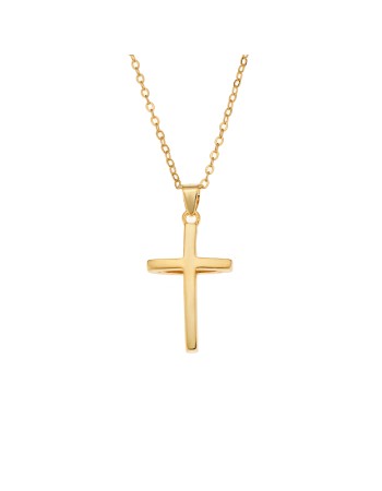 Μοτίφ Senza από επιχρυσωμένο ασήμι 925, σταυρός - SSR3355-1GD