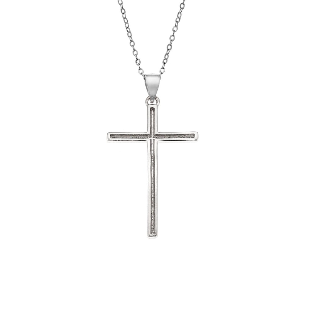 Μοτίφ Senza από ασήμι 925, σταυρός - SSR3355-3SR