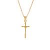 Μοτίφ Senza από επιχρυσωμένο ασήμι 925, σταυρός με τον Εσταυρωμένο - SSR3357GD