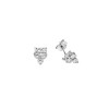 Σκουλαρίκια Senza ασήμι 925, "Kiss" με λευκά ζιργκόν - SSR3427SR
