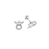 Σκουλαρίκια Senza ασήμι 925, σχήμα αγγέλου με λευκά ζιργκόν - SSR3472SR