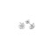 Σκουλαρίκια Senza ασήμι 925, μηλαράκι με λευκά ζιργκόν - SSR3504SR