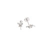 Σκουλαρίκια Senza ασήμι 925, φλαμίνγκο με λευκά ζιργκόν - SSR3576SR