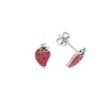 Σκουλαρίκια Senza ασήμι 925, με φράουλες - SSR3642SR