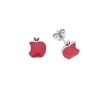 Σκουλαρίκια Senza από ασήμι 925, με μηλαράκι - SSR3644SR