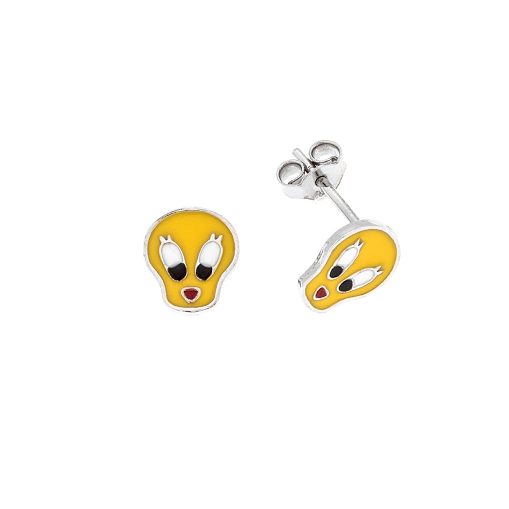 Σκουλαρίκια Senza από ασήμι 925, με Tweety - SSR3653SR