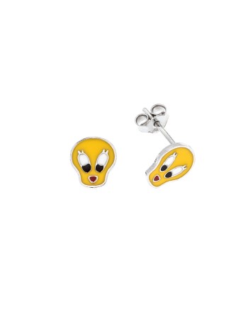 Σκουλαρίκια Senza από ασήμι 925, με Tweety - SSR3653SR