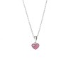Μενταγιόν Senza από ασήμι 925, με ροζ καρδούλα - SSR3664SPK