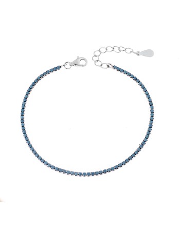 Βραχιόλι Senza από ασήμι 925, Ριβιέρα με τυρκουάζ ζιργκόν - SSR3672STQ