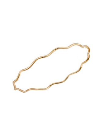 Βραχιόλι Senza από επιχρυσωμένο ασήμι 925, με κυματιστό σχέδιο - SSR3680GD