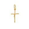 Μοτίφ Senza από επιχρυσωμένο ασήμι 925, σταυρός με τον Εσταυρωμένο - SSR3682GD