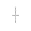 Μοτίφ Senza από ασήμι 925, σταυρός με λευκά ζιργκόν - SSR3693SR