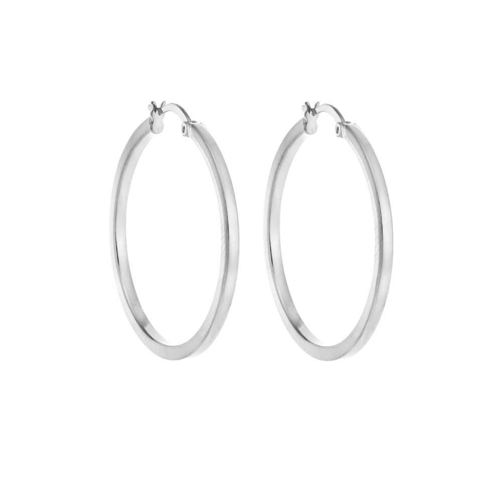 Σκουλαρίκια Γυναικεία Senza από ασήμι 925, κρίκος - SSR3695-3SR