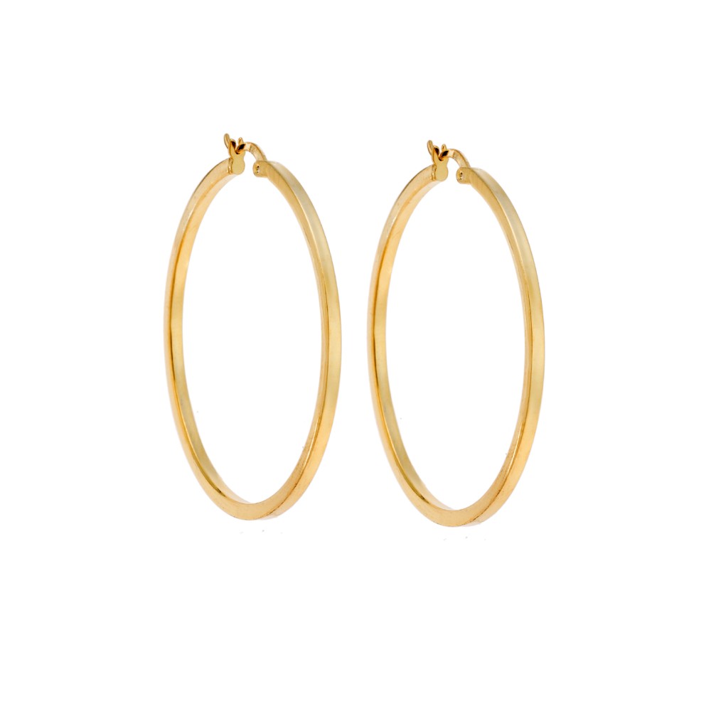 Σκουλαρίκια Γυναικεία Senza από επιχρυσωμένο ασήμι 925, κρίκος - SSR3695-4GD