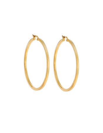 Σκουλαρίκια Γυναικεία Senza από επιχρυσωμένο ασήμι 925, κρίκος - SSR3695-4GD