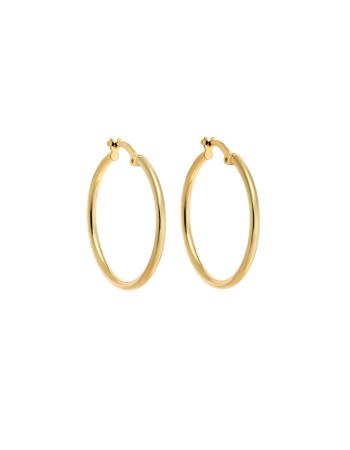 Σκουλαρίκια Γυναικεία Senza από επιχρυσωμένο ασήμι 925, κρίκος - SSR3696-2AGD