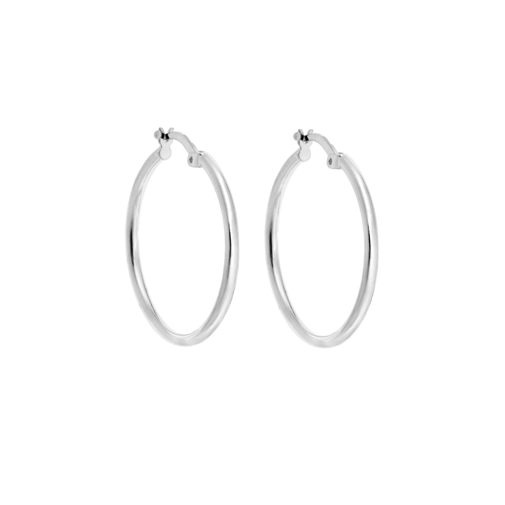 Σκουλαρίκια Γυναικεία Senza από ασήμι 925, κρίκος - SSR3696-2SR