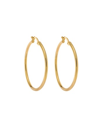 Σκουλαρίκια Γυναικεία Senza από επιχρυσωμένο ασήμι 925, κρίκος - SSR3696-3GD