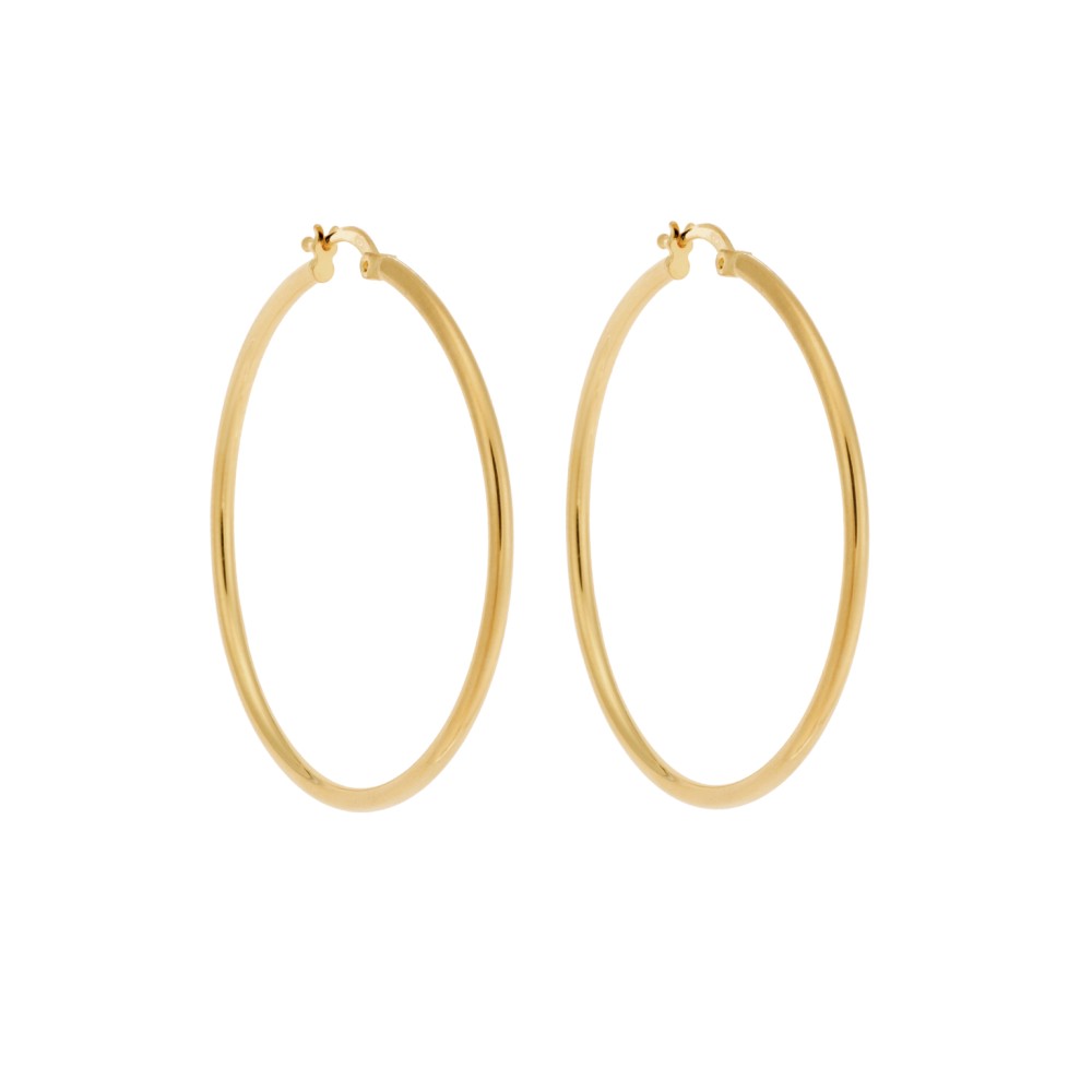 Σκουλαρίκια Γυναικεία Senza από επιχρυσωμένο ασήμι 925, κρίκος - SSR3696-4GD