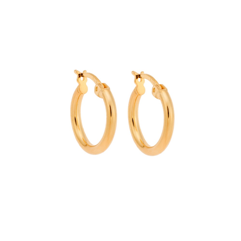 Σκουλαρίκια Γυναικεία Senza από επιχρυσωμένο ασήμι 925, κρίκος - SSR3696GD