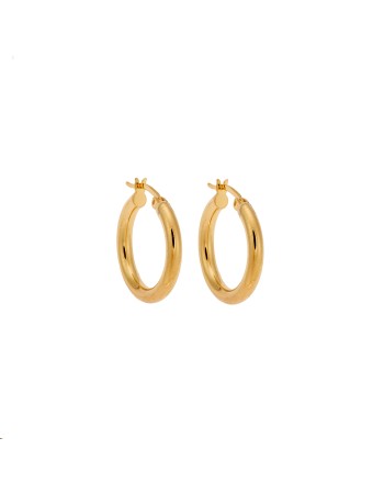 Σκουλαρίκια Γυναικεία Senza από επιχρυσωμένο ασήμι 925, κρίκος - SSR3697-1GD