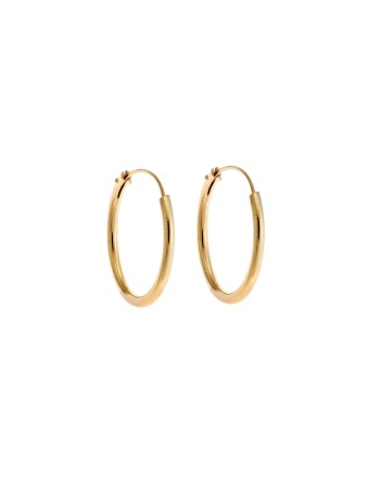 Σκουλαρίκια Κρίκοι Senza από επιχρυσωμένο ασήμι 925, 2.2mm - SSR3754GD