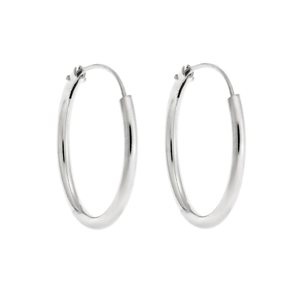 Σκουλαρίκια Κρίκοι Senza από ασήμι 925, 2.2mm - SSR3754SR
