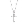 Μοτίφ Senza από ασήμι 925, Σταυρός με λευκά ζιργκόν - SSR3849SR