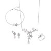 Σετ Γυναικείο Senza από ασήμι 925, Κολιέ, βραχιόλι, δαχτυλίδι και σκουλαρίκια με μαργαριτάρι - SSR3857SR