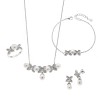 Σετ Γυναικείο Senza από ασήμι 925, Κολιέ, βραχιόλι, δαχτυλίδι και σκουλαρίκια με μαργαριτάρι - SSR3907SR
