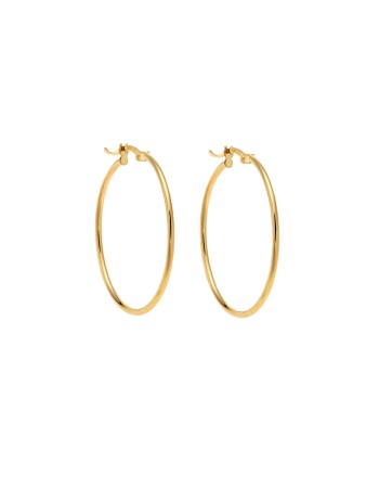 Σκουλαρίκια Γυναικεία Senza από επιχρυσωμένο ασήμι 925, κρίκος - SSR3978GD