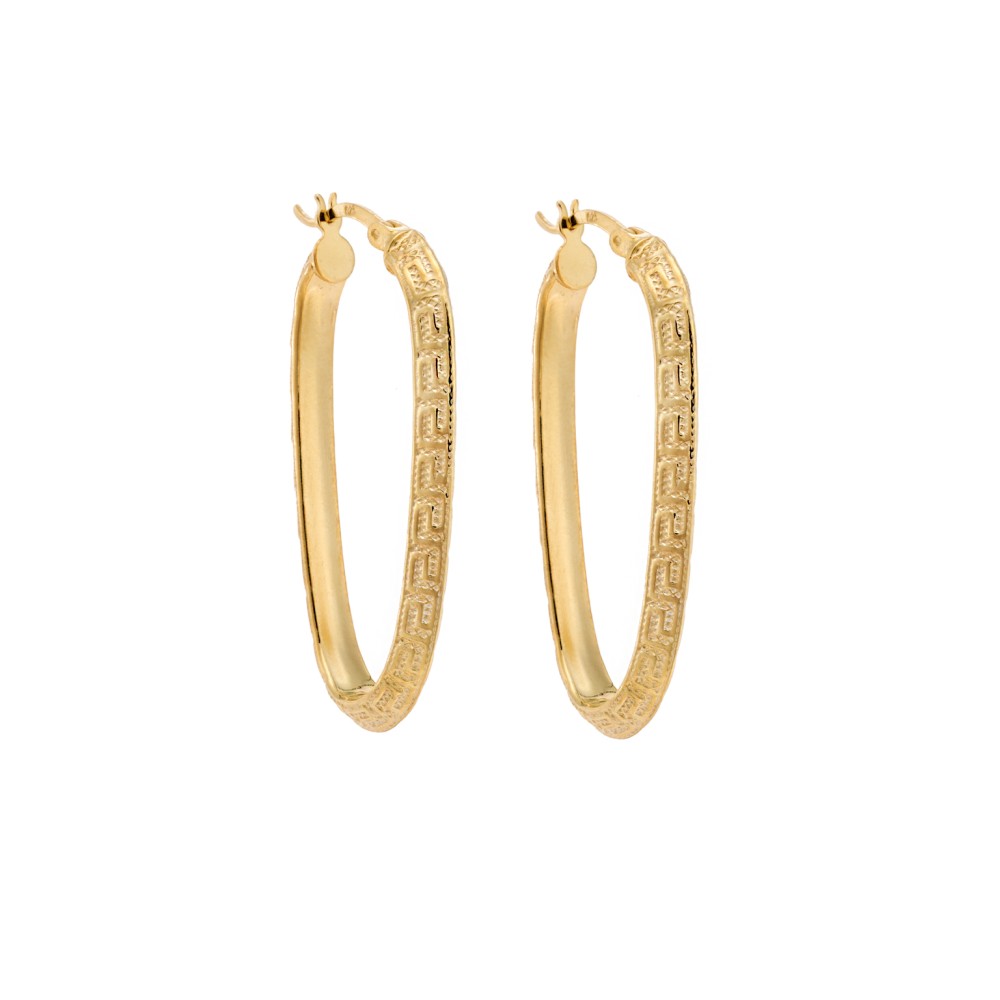 Σκουλαρίκια Γυναικεία Senza από επιχρυσωμένο ασήμι 925, κρίκος - SSR3980GD