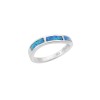 Δαχτυλίδι Senza από ασήμι 925, κυματιστό βεράκι με Opal - SSR4003