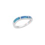 Δαχτυλίδι Senza από ασήμι 925, κυματιστό βεράκι με Opal - SSR4003