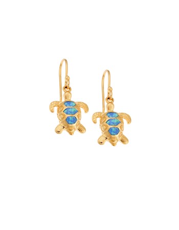 Σκουλαρίκια Senza από επιχρυσωμένο ασήμι 925, χελωνίτσα με Opal - SSR4036GOP