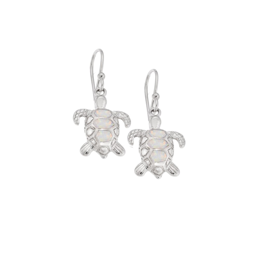 Σκουλαρίκια Senza από ασήμι 925, χελωνίτσα με Opal - SSR4036SWH