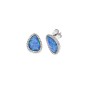 Σκουλαρίκια Senza από ασήμι 925, δάκρυ με Opal και ζιργκόν - SSR4048SOP