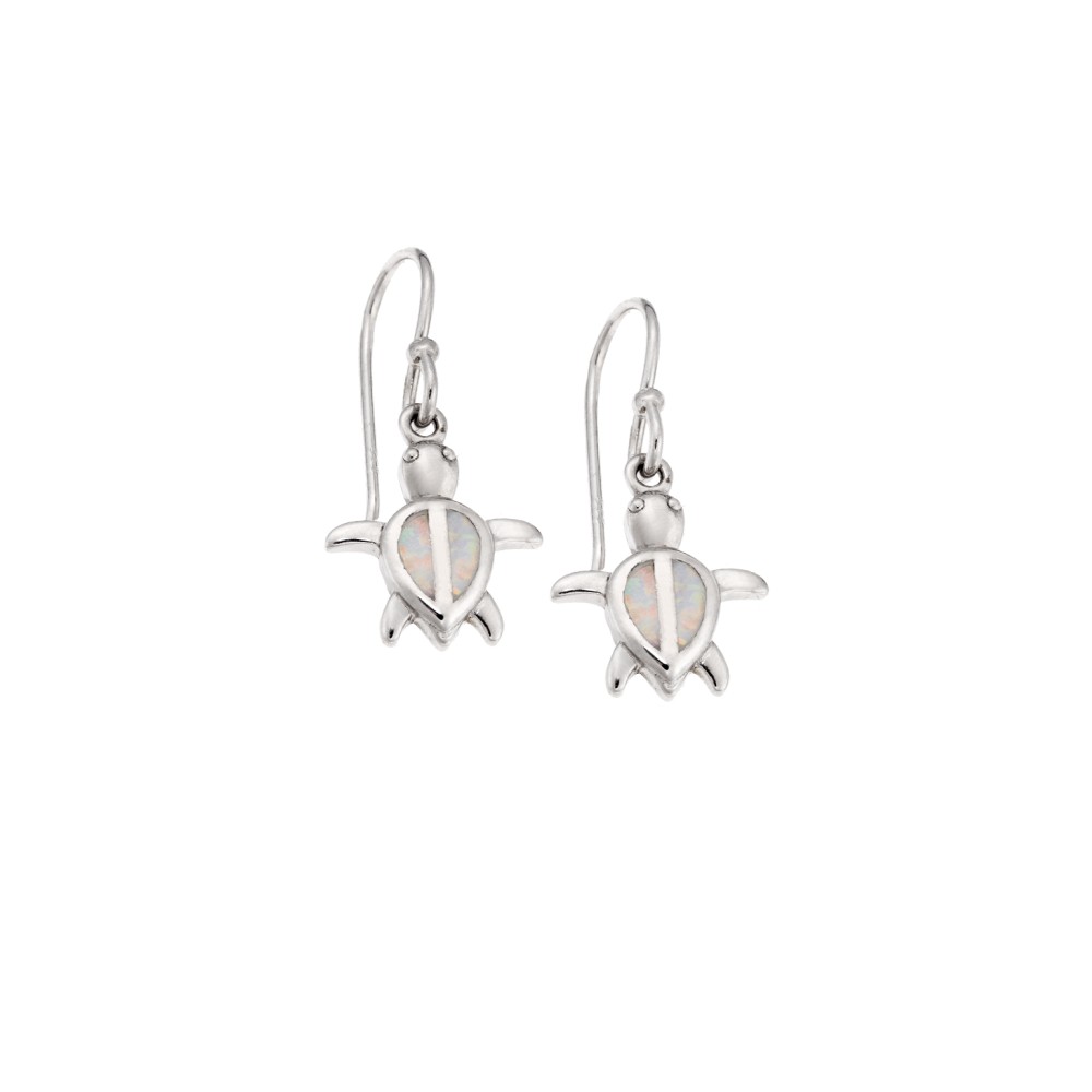 Σκουλαρίκια Senza από ασήμι 925, χελωνίτσα με Opal - SSR4057SWH