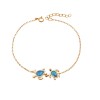 Βραχιόλι Senza από επιχρυσωμένο ασήμι 925, διπλή χελωνίτσα με Opal - SSR4067GOP