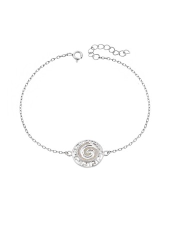 Βραχιόλι Senza από ασήμι 925, Σπείρα με Opal και μαίανδρο - SSR4080SWH