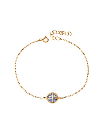 Βραχιόλι Senza από επιχρυσωμένο ασήμι 925, Δέντρο της Ζωής με Opal - SSR4081GOP