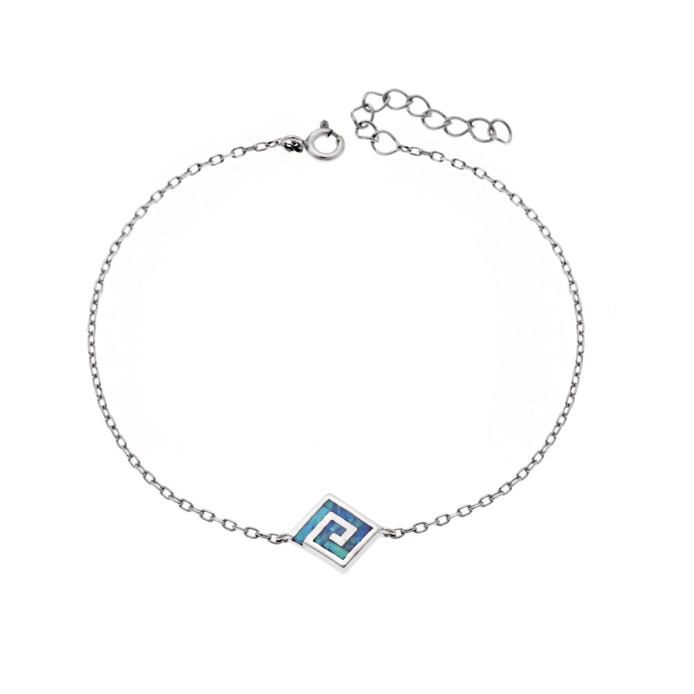 Βραχιόλι Senza από ασήμι 925, μαίανδρος με Opal - SSR4085SOP