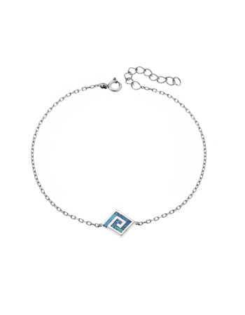 Βραχιόλι Senza από ασήμι 925, μαίανδρος με Opal - SSR4085SOP